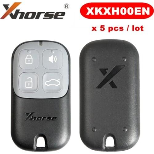 XHORSE XKXH00EN Wired Universal Remote Key Shell 4 Buttons for VVDI Key Tool English Version 5pcs/lot