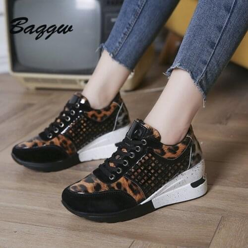 Women Sneakers Fashion Mesh Breathable Lace-up Platform Shoes Stretch Non-slip Running Ladies Flat Vulcanized Shoes Plus Size
