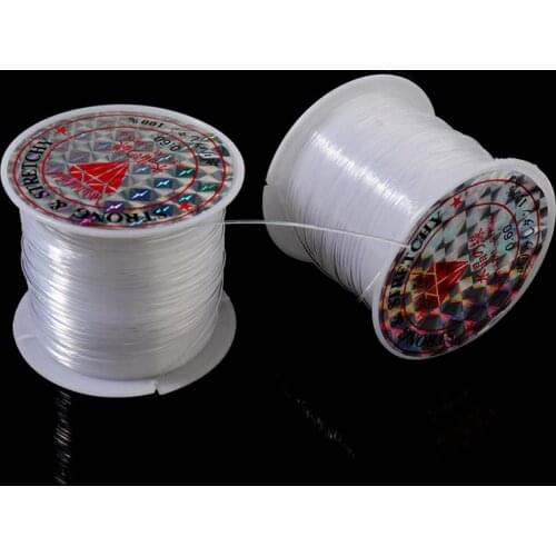 1 Roll 0.2/0.25/0.3/0.35/0.4/0.5/0.6mm Strong Elastic Crystal Beading Cord For Necklace Bracelet Fish Line Wire For DIY Jewelry