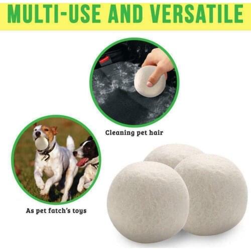 1pcs 6cm Natural Laundry Balls Reusable Wool Dryer Ball Dryer Softer Tumble Cleaning Fabric For Washing Ball Laundry Clothe L5L0