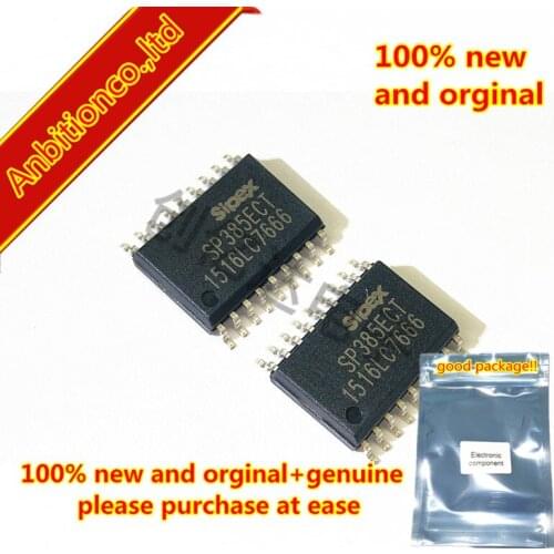 10pcs 100% new original SP385ECT SP385 SOP-18 Enhanced +3V or +5V RS-232 Line Driver/Receiver in stock