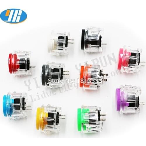 10pcs/lot Transparent Arcade Button 30mm Push Button Replace SANWA OBSF-30 OBSN-30 OBSC-30 JAMMA