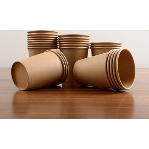100pcs/pack Paper Coffee Cup Disposable Paper Cup With Lid Cover Eco Friendly Tea Cup Drinking Accessories