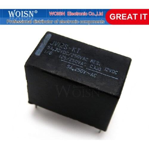 2pcs/lot JV12S-KT JV24S-KT JV12-KT JV24-KT 4Pin 5A30VDC/250VAC 12VDC Power Relay In Stock