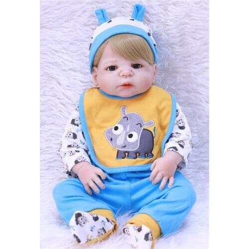 55cm Full Silicone Body Reborn Baby Doll Toy Like Real 22inch Newborn boy Bebes reborn menino bonecas Bathe Toy Kid Gift