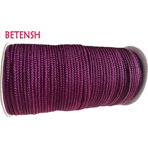 Rattail Satin Braid Cord+130m/Roll+3mm Violet Nylon Cord-DIY Jewelry Finding Macrame Rope Bracelet String Accessories