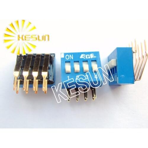 FREE SHIPPING 10PCSx 100% Original EDG104 4P 2.54mm Right Angle DIP Switch EDG104SRA