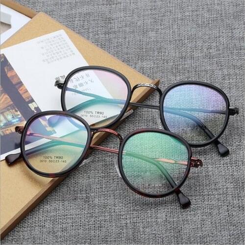 Brand design prescription eyewear clear computer frame glasses Brand round eyeglasses TR90 optical glasses frame 2610