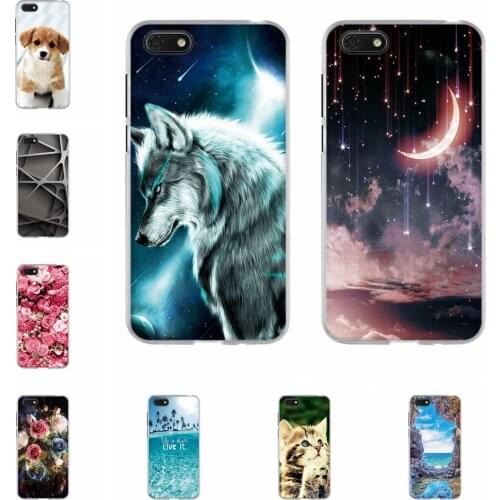 For Huawei Honor Play 7 Case Thin TPU Phone Fundas 3D Painted For Huawei Y5 2018 Silicone Shell For Honor 7S Bumper Capa Bag