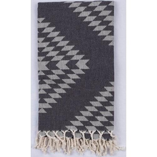 Black Turkish Towel Thin & Absorbent Peshtemal Beach Bath Towels 100% Cotton Oversized Hammam Fouta Towel Lightweight Pool, Gym