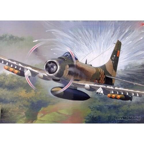 DIYMyModeI USA A-1 Skyraider A1 Raider DIY Handcraft Paper Model KIT Handmade Toy Puzzles Gift Movie prop