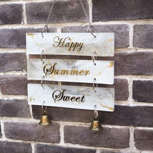 Resin Crystal Epoxy Door Number Plate Mold Indicator Signs Welcomes Hanging Tags Doorplate Casting Silicone Mould DIY Crafts