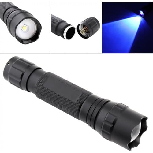 1200LM UV WF 501B Purple Zoom Flashlight High Power 400NM Purple Handheld LED Torch Flashlight Use 18650 Battery