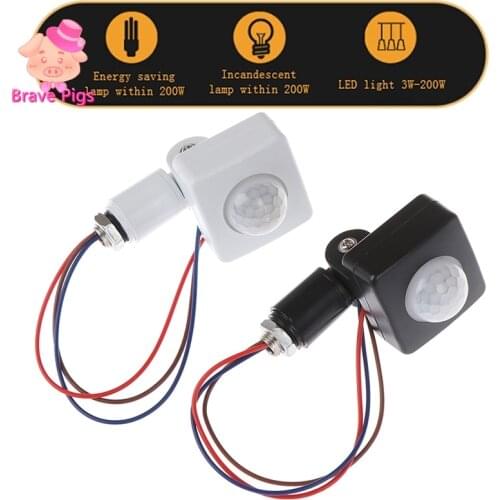 Mini Closet PIR Sensor Detector Smart Switch 85-265V LED PIR Infrared Motion Sensor Detection Automatic Sensor Light Switch