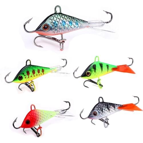 5Pcs/lot Artificial Bait lure Balancer for Carp Walleye Pike Perch 5cm 7.5g Jigging Lure Ice Fishing Jig Head Winter Ice bait