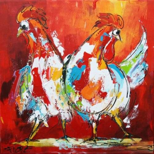 ArtBack 5d diy diamond painting watercolor chicken pattern full square diamond embroidery 3d full round drill wall sticker new