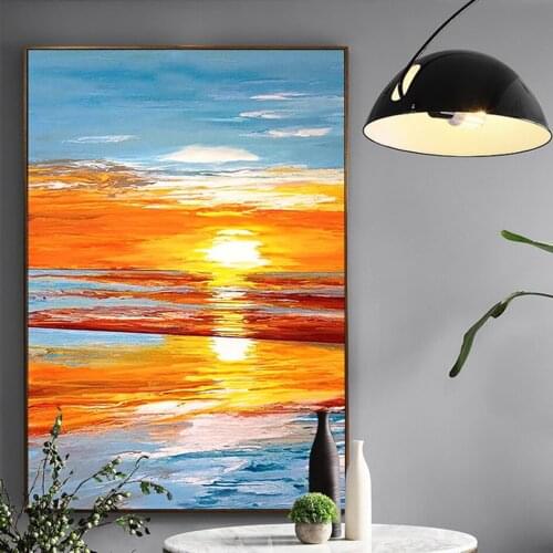 Painting Handpainted Abstract Modern Wall Painting tree Road Palette Knife Painting On Canvas Home Decoration KOP-026