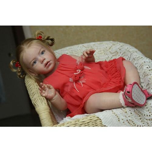 NPK 25inch Reborn ISABELLA Doll Kit Toddler Princess Girl Soft Touch Unfinished Doll Parts