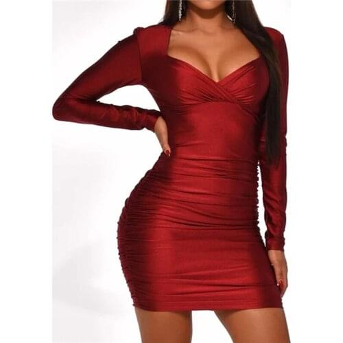 Summer V-neck dress Bodycon Dress Backless Double Layer Sexy Dresses Elegant Office Off The Shoulder Club Night Party Dresses