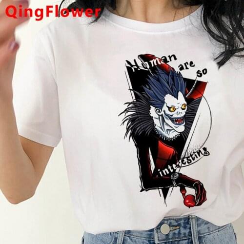 Death Note summer top clothes women white t shirt 2021 ulzzang plus size clothes graphic tees women