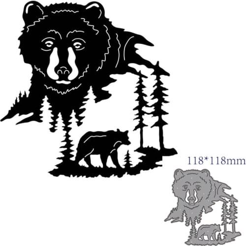 Metal cutting dies cut die mold Animal bear decoration Scrapbook paper craft knife mould blade punch stencils dies