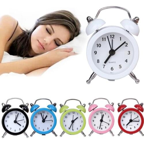 Mini Metal Alarm Clock Portable Home Outdoor Lovely Cartoon Watch Retro Gift For Children Friends Metal Alarm Clock Desktop