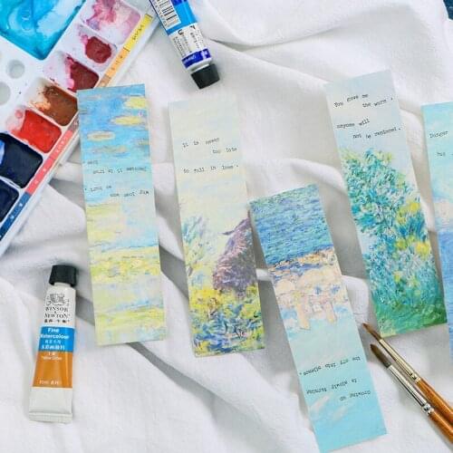 Multi-use 30 pcs songs in oil painting design Craft Paper Cards as bookmark tag gift Scrapbooking DIY message card