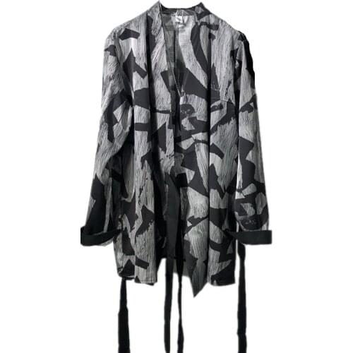 Owen seak Men Jacket Casual Coat High Street Mens Clothing Autumn Hip Hop Men Black Outer Garment Outer Wear Jacket