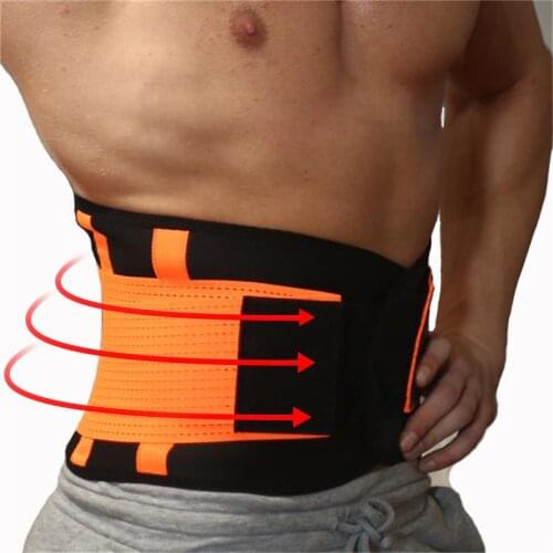 Lumbar Waist Support For Men And Women Neoprene Waist Trimmer Belt Unisex Lower Back Support Brace Gym Fitness Belt Weight Loss