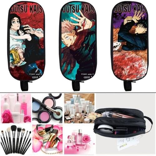New 3D Print Storage School Supplies Jujutsu Kaisen Pencil Case Women Cosmetic Bag Yuji Itadori Anime Make Up Bags Penbox Zipper