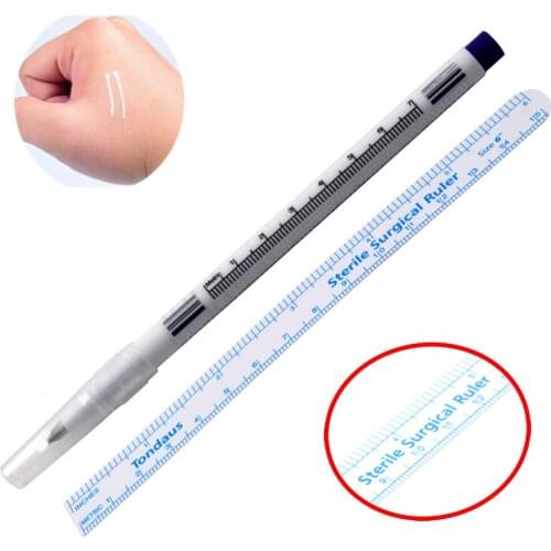 5pcs Microblading Supplies Tattoo Marker Pen Permanent Makeup Accessories White Surgical Skin Marker Pen for Eyebrow Scribe Tool
