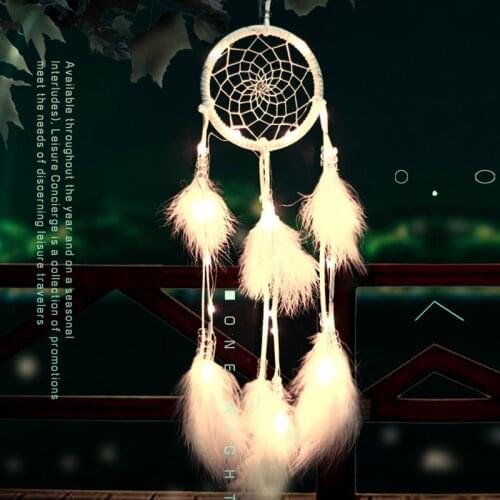 Valentines day birthday gift pure white dream catcher lovely warm style hanging home decoration dream small night dreamcatcher