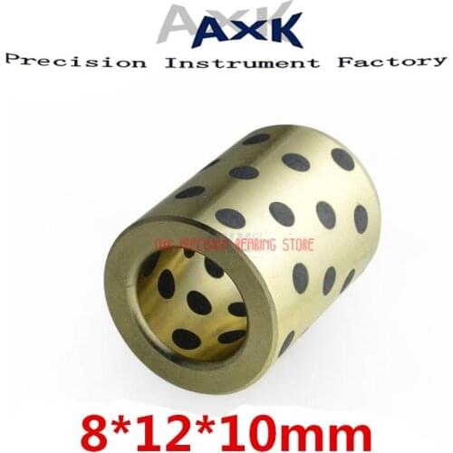 2019 Top Fashion Real Rodamientos Thrust Bearing 8x12x10 Mm Linear Graphite Copper Set Bearing Bushing Oil Self-lubricating Jdb