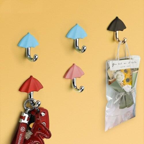 Hanging Clothes Hook on Wall Umbrella Shape Cartoon Childrens Room Creative Furniture Decoration Single Hole Hook