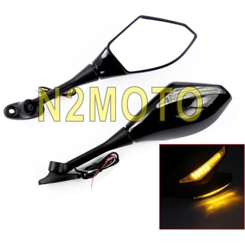 Motorcycles Side Rear View Mirror Amber Turn Signal Light for Honda CBR600RR CBR1000RR CBR250R CBR500R CBR300R 2003-2015