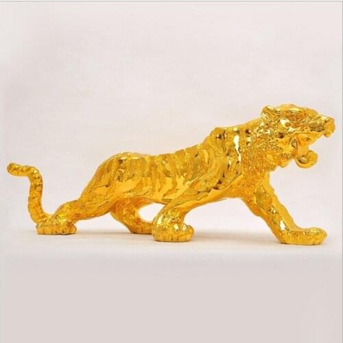 Modern Abstract Tiger Sculpture Geometric Resin Tiger Statue Wildlife Decor Gift Craft Ornament Accessories Furnishing