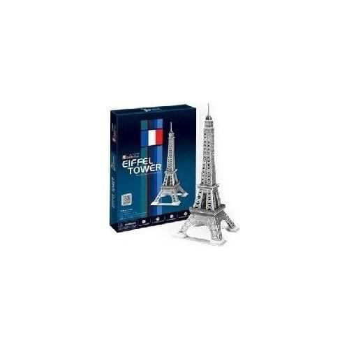 T0392 3D Puzzles Paris Eiffel Tower DIY Building Paper Model Kids Silver Color 33 Pieces Creative Childrens educational toys