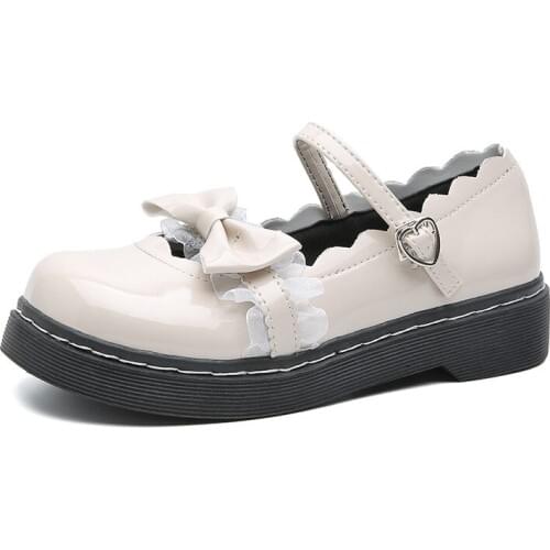 Lolita Kawaii Girl Tea Party Shoes 2019 New Bowknot Princess Kawaii Girl Women Shoes Flat Jk Uniform Lolita Shoes Lovely Loli