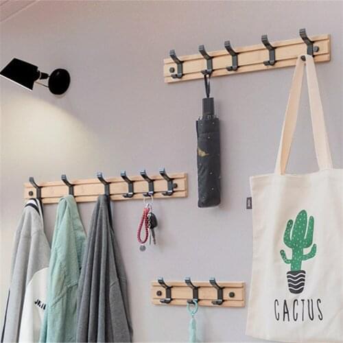 Solid Wood Wall Hooks Towel Coat Wall Hooks Clothes Hat Racks Wall Hangers Clothes Shelf Organizer Key Holder Wall Hook Hanger