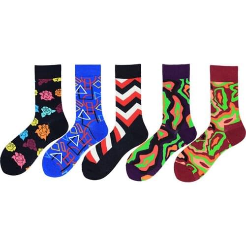 Funny Womens Socks New 2021 Trend Fashion Cotton Mens Sock Personality Art Print Breathable Retro Design Female Socks Unisex