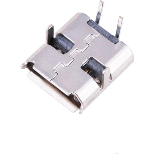 10pcs Micro USB 2pin B type Female Connector For Mobile Phone Charging Micro USB Jack Connector 2 pin Charging Socket