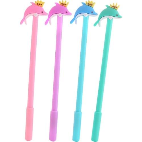 20 Pcs Cute Dolphin Gel Pen Student Stationery Cartoon Office Supplies Factory Wholesale Canetas Criativas Gel Pen Set