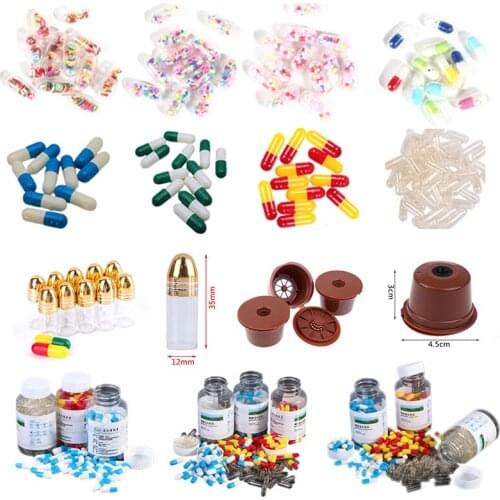 3/10/12/100pcs Colorful Empty Gelatin Capsule Gelatin Capsule Empty Capsule Kosher Gel Pills Vitamins Cases Containers