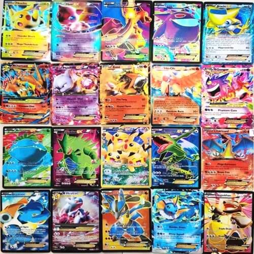 60-300 Pcs No Repeat Pokemon Card EX GX Shining Cards Game TAG TEAM VMAX V Battle Carte Trading Children Toy