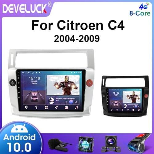 Android 10.0 Car Radio Multimedia Video Player 2 din for Citroen C4 C-Triomphe C-Quatre 2004-2014 GPS navigation AM+FM 6G+128G
