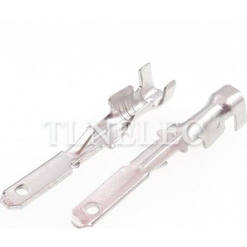 50pcs 2.8 Series Automotive Connectors Terminal Block Male Crimp Screw Splice Terminal Lug For Car Wire Contact DJ614A-2.8X0.8A