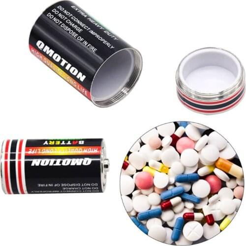 Battery Shape Storage Boxes Creative Money Coins Jewelry Container Medical Kit Organizer Metal Storage Jar Candy Box Accessories