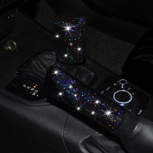 Blingling Diamant Kristal Auto Gear Shift Cover Handrem Grips Glitter Strass Auto Shifter Handrem Decoraties Interieur