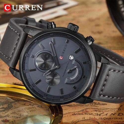 CURREN 8217 Mens Sport Quartz Watch Mens Watches Top Brand Luxury Waterproof Military Wrist Watch Men Clock Male