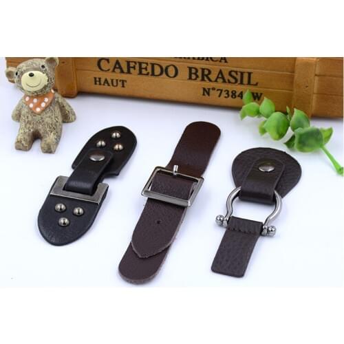 Black leather buckle womens leather buckle belt buckle winter coat button clothing accessories sweater button